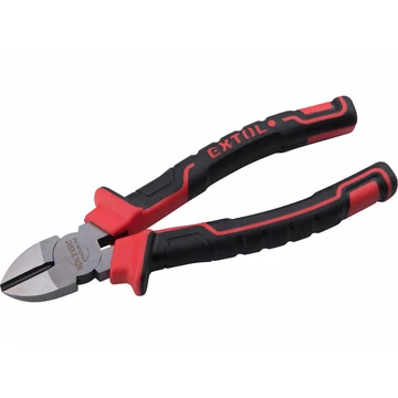 EXTOL PREMIUM 
oldalcsípő fogó, 190mm, duál vörös/fekete, TPR nyél, akasztós szerszámtartó EXTOL PREMIUM 
oldalcsípő fogó, 190mm, duál vörös/fekete, TPR nyél, akasztós szerszámtartó