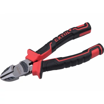 EXTOL PREMIUM oldalcsípő fogó, 160mm, duál vörös/fekete TPR nyél, 20% extra erőkifejtés, akasztós szerszámtartó EXTOL PREMIUM oldalcsípő fogó, 160mm, duál vörös/fekete TPR nyél, 20% extra erőkifejtés, akasztós szerszámtartó