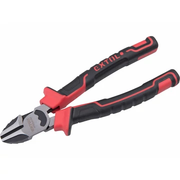 EXTOL PREMIUM oldalcsípő fogó, 190mm, duál vörös/fekete TPR nyél, 20% extra erőkifejtés, akasztós szerszámtartó EXTOL PREMIUM oldalcsípő fogó, 190mm, duál vörös/fekete TPR nyél, 20% extra erőkifejtés, akasztós szerszámtartó
