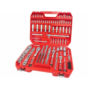 EXTOL PREMIUM  dugókulcs készlet,  CV., racsnis 45fog ; 1/4", 3/8" és 1/2", 172db, műanyag koffer EXTOL PREMIUM  dugókulcs készlet,  CV., racsnis 45fog ; 1/4", 3/8" és 1/2", 172db, műanyag koffer