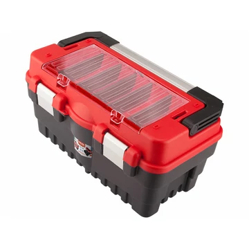 EXTOL PREMIUM  szerszámosláda, műanyag 462×256×242mm, fémcsatos, tálcával, lakatolható EXTOL PREMIUM  szerszámosláda, műanyag 462×256×242mm, fémcsatos, tálcával, lakatolható