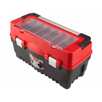 EXTOL PREMIUM  szerszámosláda, műanyag 595×289×328mm, fémcsatos, tálcával, lakatolható EXTOL PREMIUM  szerszámosláda, műanyag 595×289×328mm, fémcsatos, tálcával, lakatolható