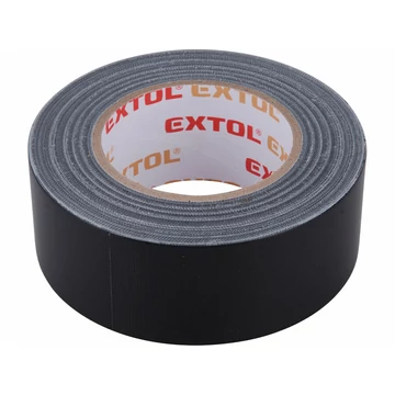 EXTOL PREMIUM ragasztószalag textiles, fekete, 50mm×50m (hobby szalag / duckt tape)