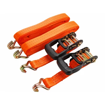 EXTOL PREMIUM  rakományrögzítő gurtni, 2db, kampós, max. 2000kg; 5m×35mm, EN12195-2,TÜV/GS