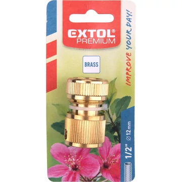 EXTOL PREMIUM  gyorscsatlakozó, réz; 1/2"