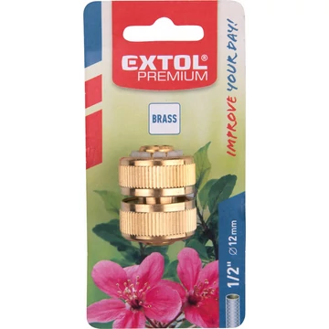 EXTOL PREMIUM  tömlőösszekötő, réz; 1/2``