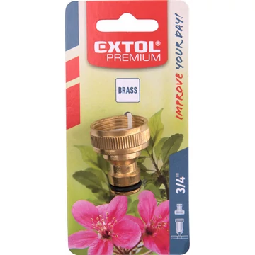EXTOL PREMIUM  kuplung csatlakozó, réz, belsőmenetes; 3/4"