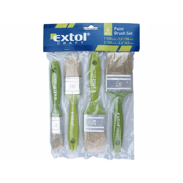 EXTOL CRAFT Lapos ecset, 4db-os készlet, 25-38-50-63mm
