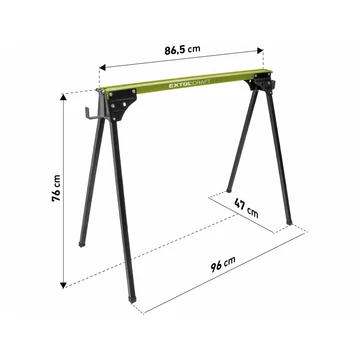 EXTOL CRAFT asztalosbak/festőbak összecsukható; 765 mm, max. terhelés: 450kg, festett fém
