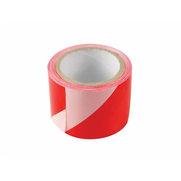 EXTOL CRAFT jelölő szalag, piros-fehér; 75mm×250m, polietilén (kordonszalag)