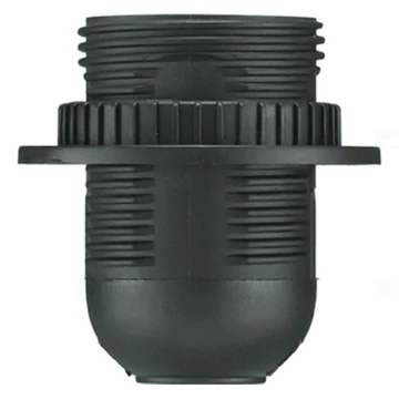 E27 csillár foglalat fekete, műanyag (F 27-303 M) delux DEL077 
