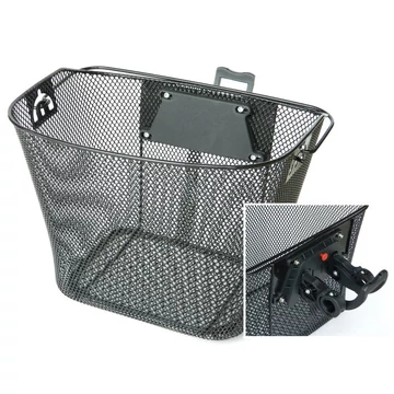 Kosár első ADAPTERES sűrű fekete kormányra 33x22x26cm Kosár első ADAPTERES sűrű fekete kormányra 33x22x26cm