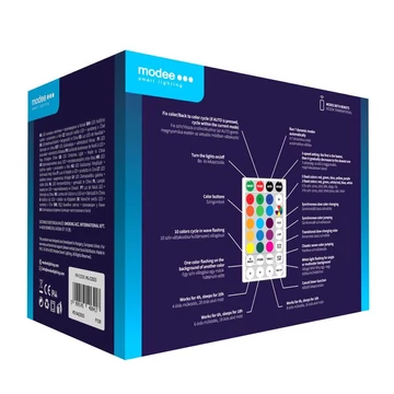 Modee Karácsonyi LED Füzér Berry Plastic Adapteres (100LED/10m/10cm) RGB+remote