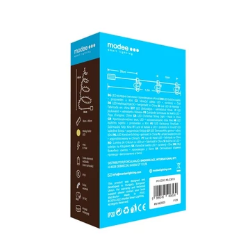 Modee Karácsonyi LED Füzér Dekor Elemes + Csipesz C3013 (10LED/90cm/10cm) warm