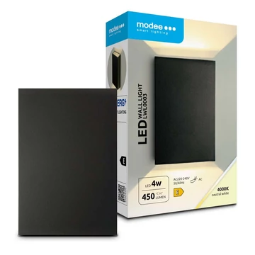Modee LED Fali Lámpa (LWL0003) 4W IP65 83x123x30mm 4000K (450 lumen) Modee LED Fali Lámpa (LWL0003) 4W IP65 83x123x30mm 4000K (450 lumen)