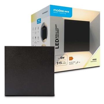 Modee LED Fali Lámpa (LWL0007) 6W IP65 100x100x100mm 4000K (515 lumen) Modee LED Fali Lámpa (LWL0007) 6W IP65 100x100x100mm 4000K (515 lumen)