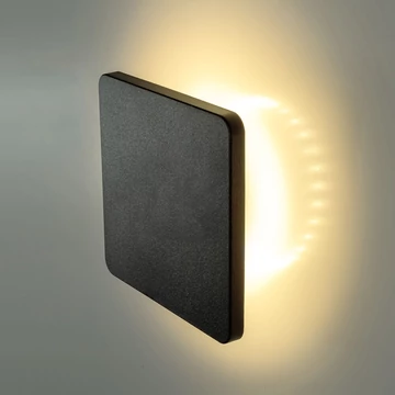 Modee LED Fali Lámpa (LWL0016) 6W IP65 135x135x42mm 4000K (800 lumen) Fekete