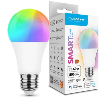 Modee LED Smart (Tuya Wi-Fi) Globe (Gömb) A60 9,4W E27 180° RGB (806 lumen)