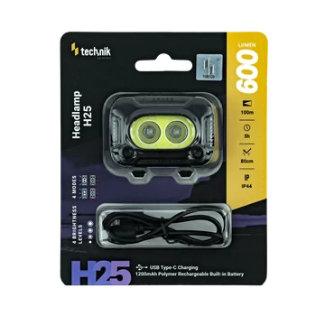 Technik Fejlámpa H25 (akkumulátoros) XPG-2+2835*8 LED + USB Type-C (600 lumen)