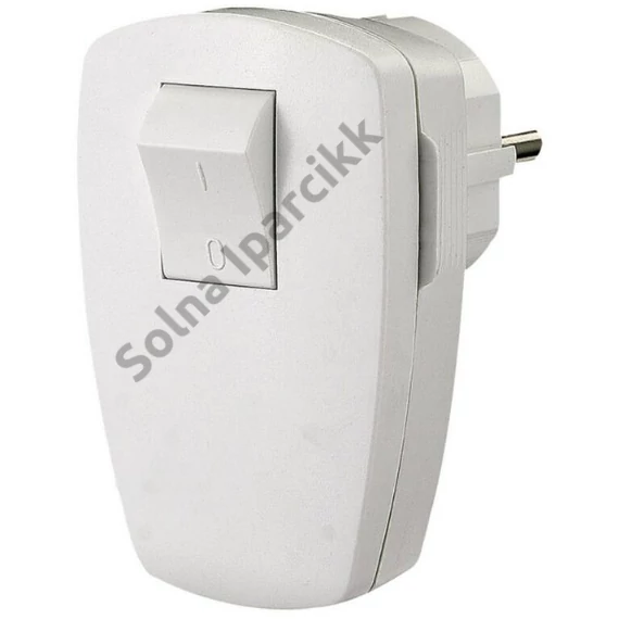 GAO 0108H Földelt lengő dugvilla kapcsolóval, műanyag, középső kivezetéses, fehér, 230V~ 50Hz, 16A