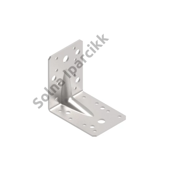 Erősített egyenlő szárú sarokösszekötő 90x90x65 mm ,lv:2,5 mm 
