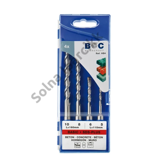 BOHRCRAFT SDS-Plus 2 élű betonfúró készlet 4r. 5-10 HB4