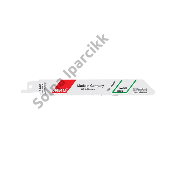 MPS szablyafűrészlap szegelt fára BiM Co8 150x19x0,9/T2,5mm 4430-2db (S922HF)