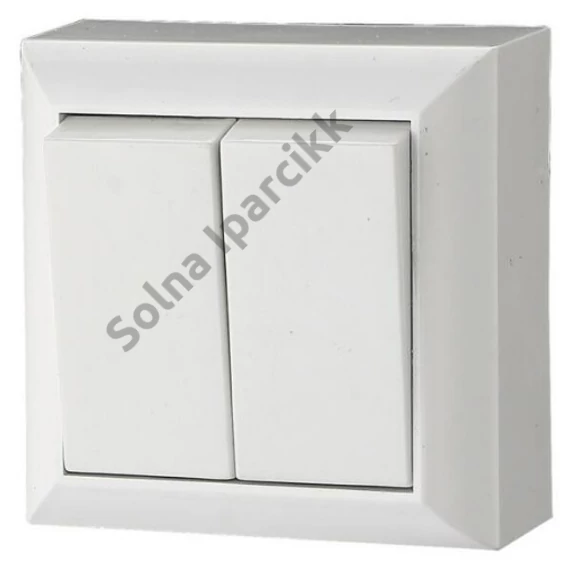 GAO 0315H "Business line" csillárkapcsoló, falon kívüli , hátlappal, fehér, 230V, 10A 