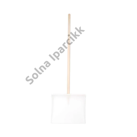 Hólapát műanyag 400mm fehér 120cm fa nyéllel