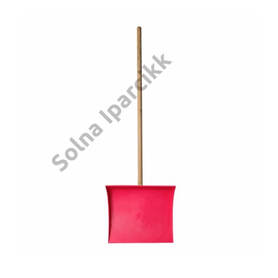 Hólapát műanyag 400mm piros 120cm fa nyéllel