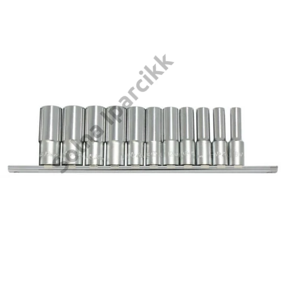 HANS 1/4" hosszú dugókulcsfej készlet 11r. 4-14x50mm CrV 2611MD