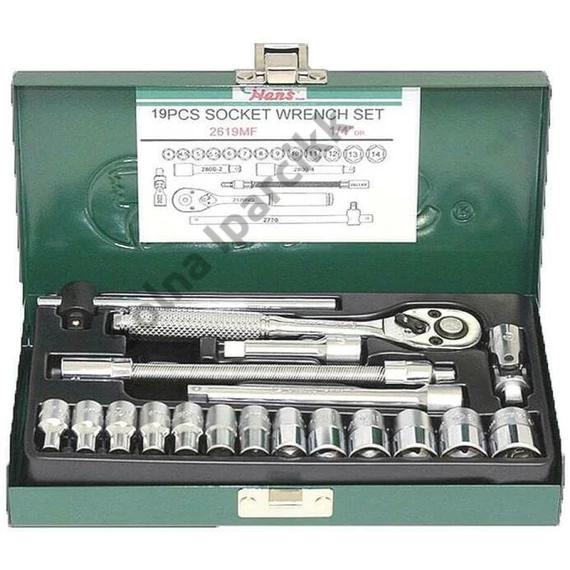 HANS 1/4" dugókulcskészlet 19r. 4-14mm 2619MF