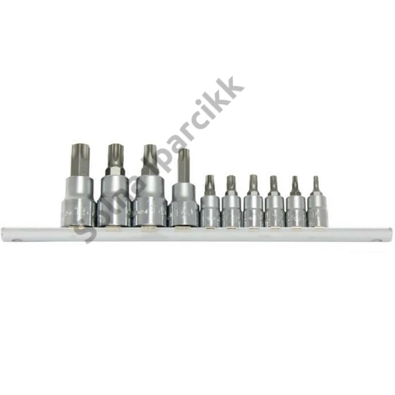 HANS 1/4"+3/8" TORX bit-dugókulcsfej készlet 10r. TX10-TX55 56024-10