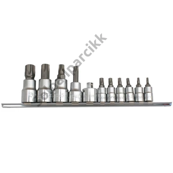 HANS 1/4"+3/8" furatos TORX bit-dugókulcsfej készlet 11r. TH10-TH60 56025-11