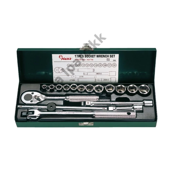 HANS 3/8" dugókulcskészlet 17r. 7-19mm 3617M