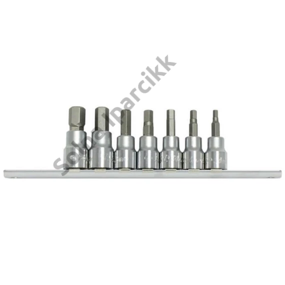 HANS 3/8" imbusz bit-dugókulcsfej készlet 7r. SW4-SW12 36026-7C
