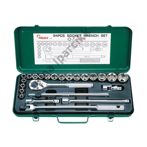 HANS 1/2" dugókulcskészlet 24r. 5/16"-1 1/4" 4624A