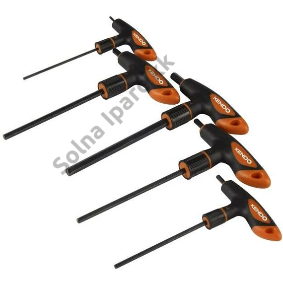KENDO T-nyelű imbuszkulcs készlet 5r. SW3,0-SW8,0 CrV No.20779