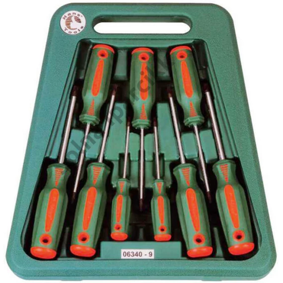 HANS TORX csavarhúzó készlet 9r.T8-T40 CrV 06440-9T