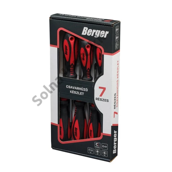 BERGER csavarhúzó készlet 7r. SL+PH+PZ mágneses CrV