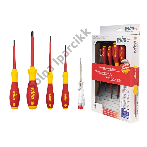 WIHA SoftFinish electric VDE csavarhúzó készlet 5r. SL+SL/PZ+fázisceruza