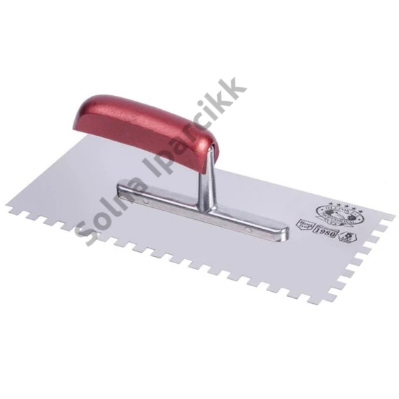 OLEJNIK glettelő fogazott INOX E8 130x280mm Profi 