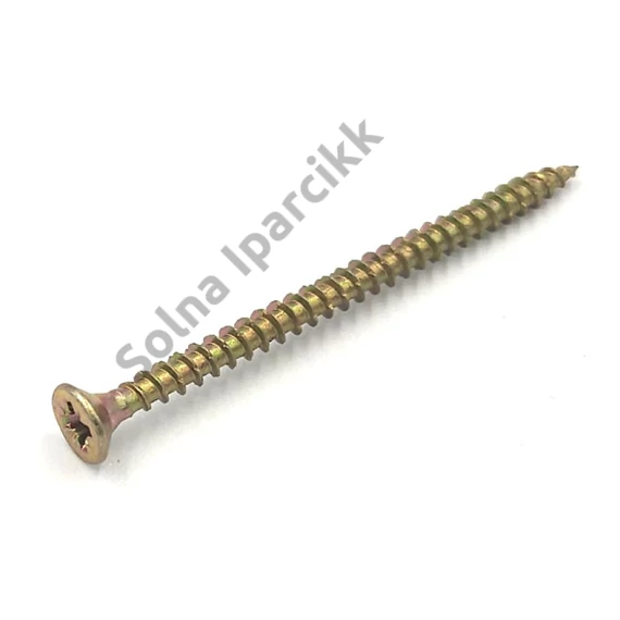 3.5x12 mm Sárga horganyzott faforgácslapcsavar 3 spec. vágóéllel