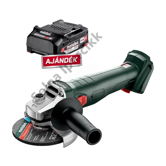 METABO W 18 L 7-125 akkus sarokcsiszoló alapgép 602371850 + 1db ajándék 2,0 Ah akku
