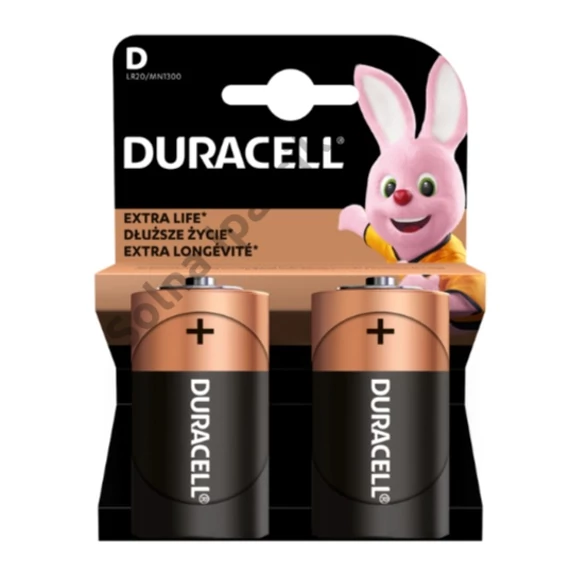 DURACELL Góliát, alkáli elem, D MN1300 1,5V, 2 db