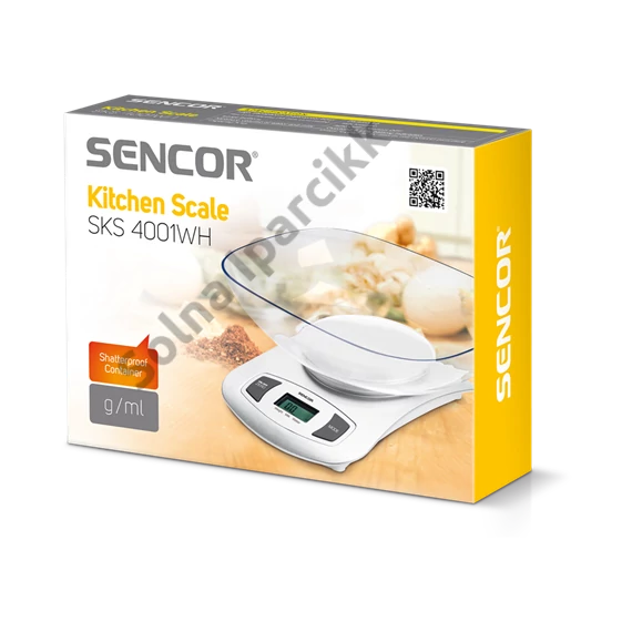 Sencor SKS 4001WH tálas konyhai mérleg