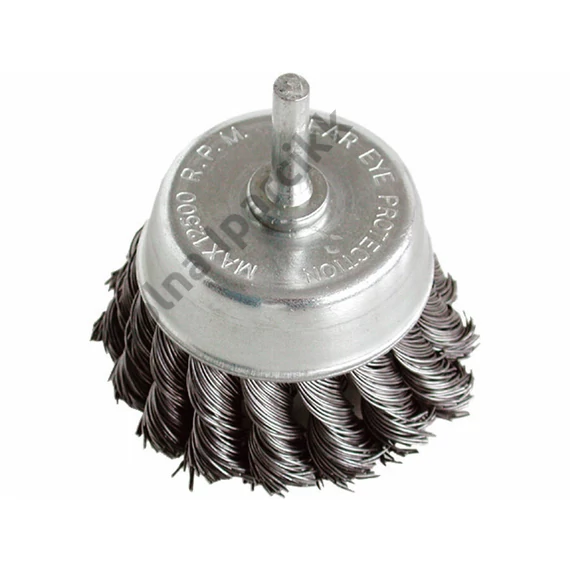 EXTOL CRAFT drótcsiszoló fazékkefe, 75mm, O 6mm-es csap, fúróba fogható, sodrott erős, max. 4500 ford/perc