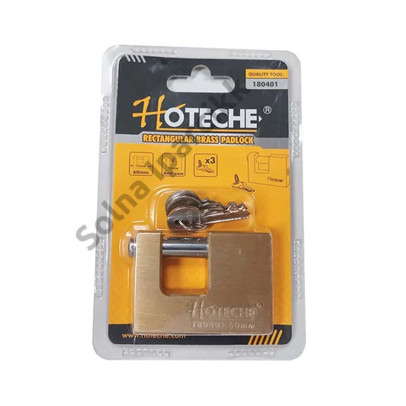 Lakat-tömb 60mm réz 258gr 3 kulcsos biztonsági Hoteche