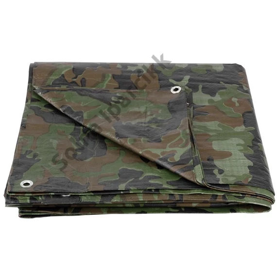 Takaróponyva Tarpaulin Khaki 4 x 5 m, 80 g/m2, oliva/álcázó