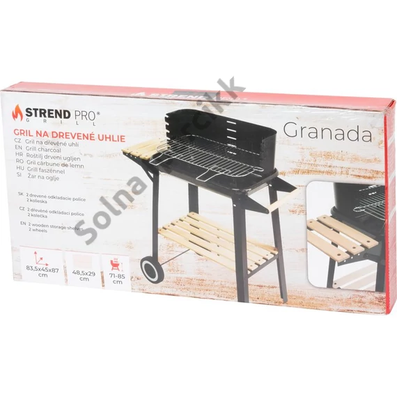 Grill Strend Pro Granada, BBQ, faszenes, 83,5x45x87 cm